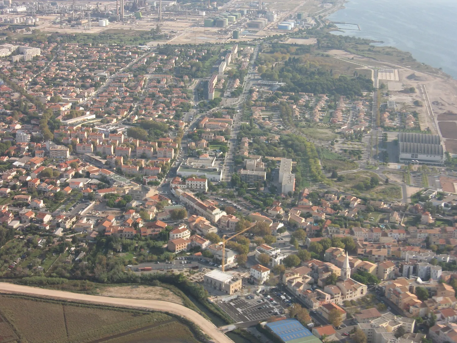 Vue de Berre-l'Étang (Bouches-du-Rhône) — état des risques et pollutions (ERP)