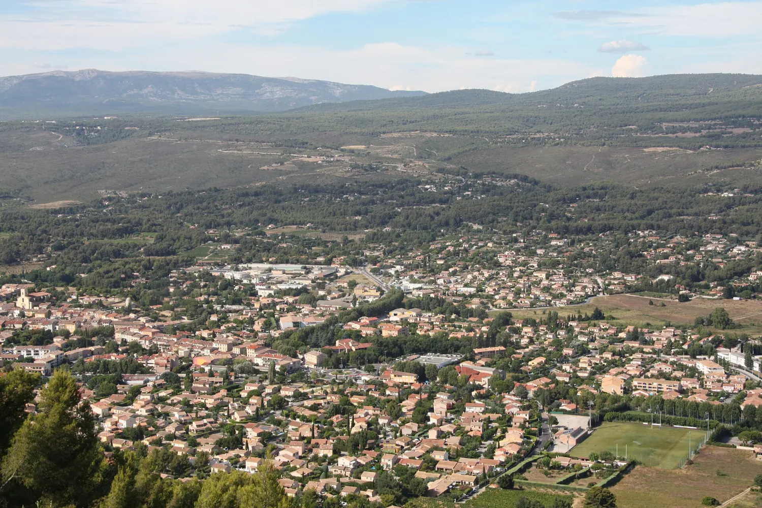 Vue de Le Beausset (Var) — état des risques et pollutions (ERP)